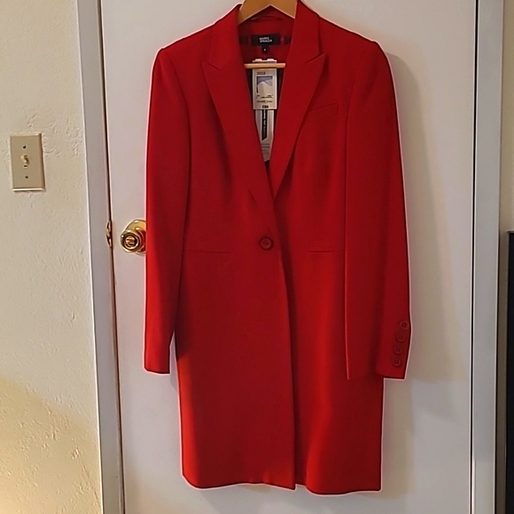 Marks &Spencer  Dark red long coat size UK 8. US 4, nwt - Picture 1 of 7